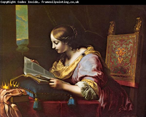 DOLCI, Carlo St Catherine Reading a Book sd
